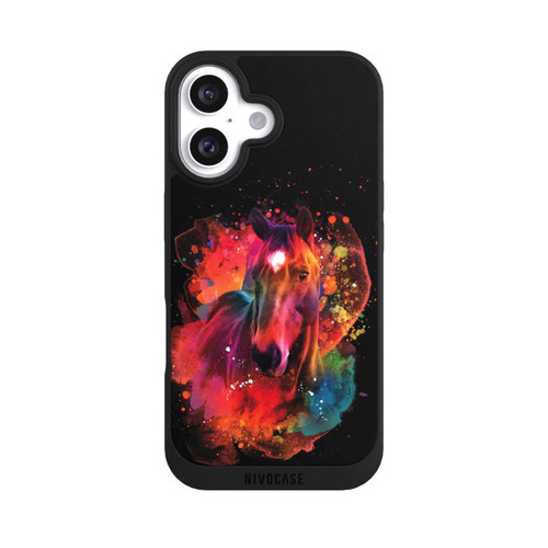 Apple iPhone 16 NIVOpure Pferd Colorful Sprayart