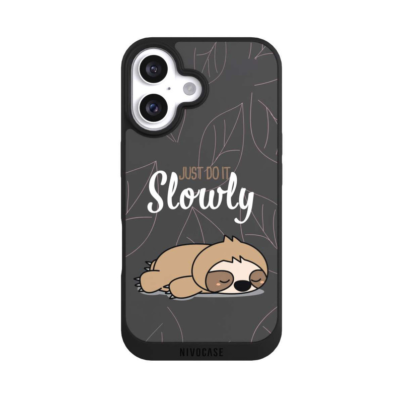 iPhone 16 NIVOpure Just Do It Slowly Sloth Grey