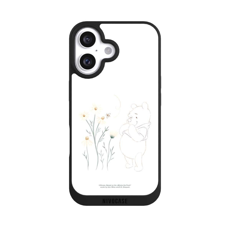 iPhone 16 NIVOpure Winnie Puuh sieht sich Gänseblümchen an