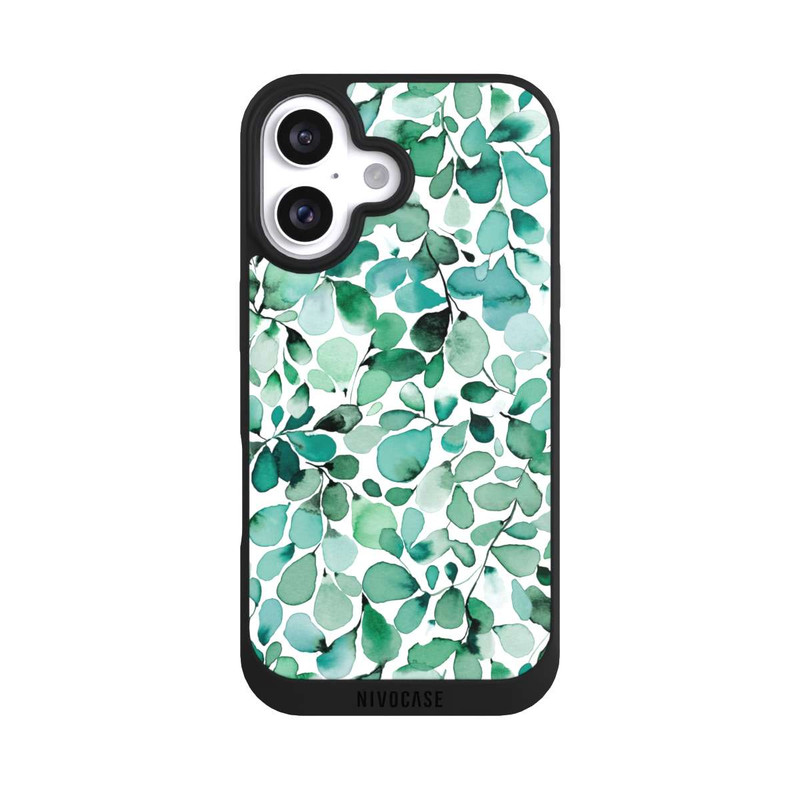 iPhone 16 NIVOpure Aquarellmuster Blätter