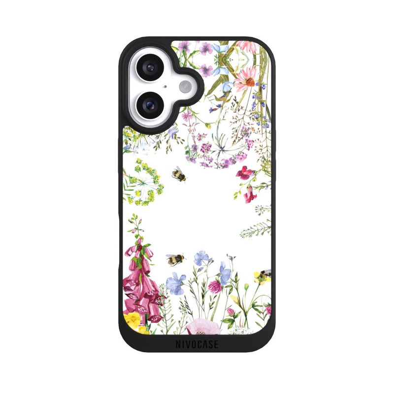 iPhone 16 NIVOpure Sommerwiese Wildblumen Rahmen