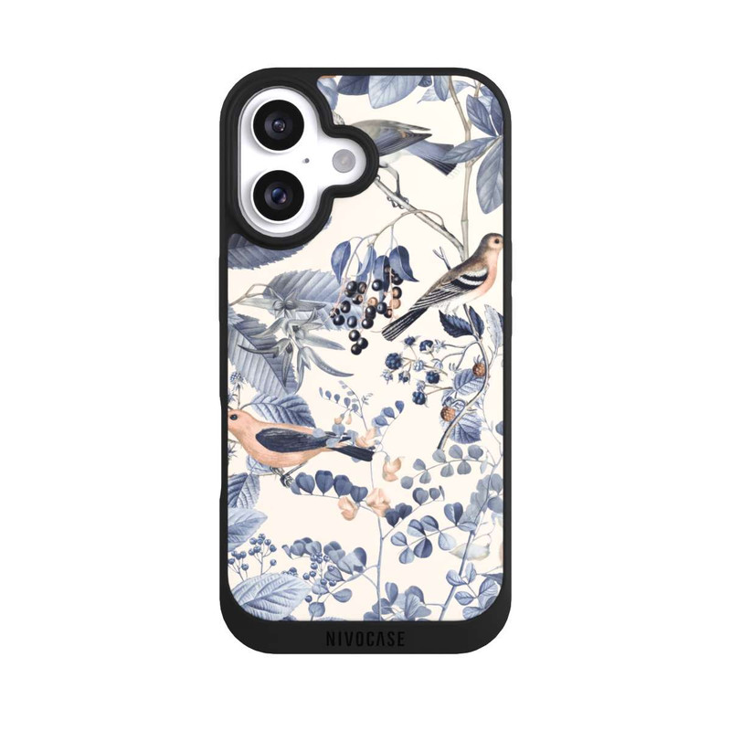 iPhone 16 NIVOpure Oiseaux Et Baies en Beige