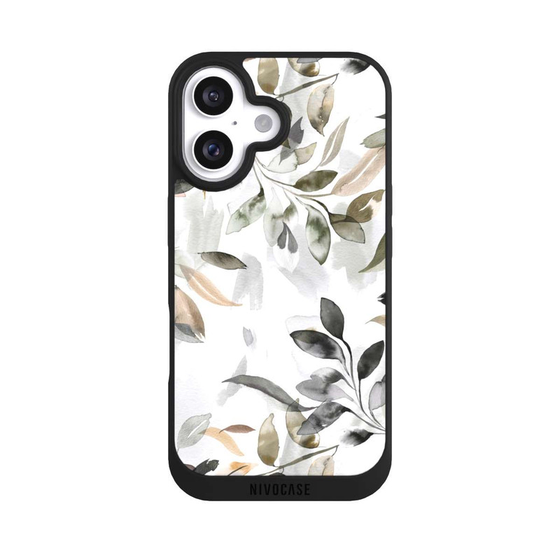 iPhone 16 NIVOpure Watercolor Neutral Leaves