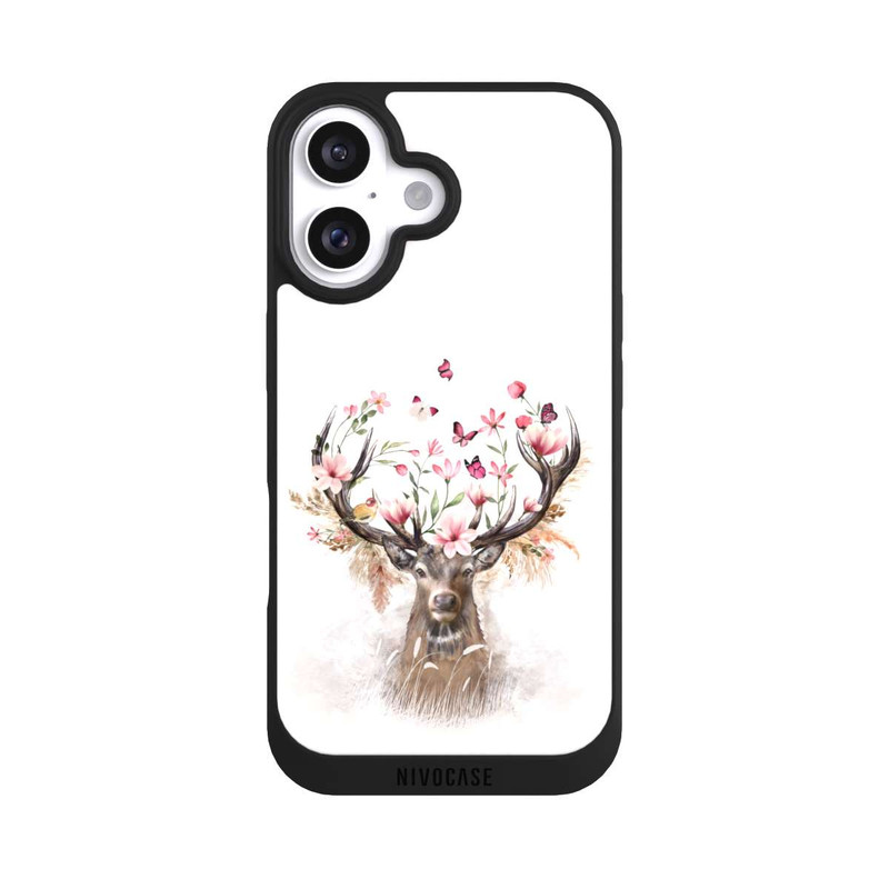 iPhone 16 NIVOpure Hirsch Blumen Geweih