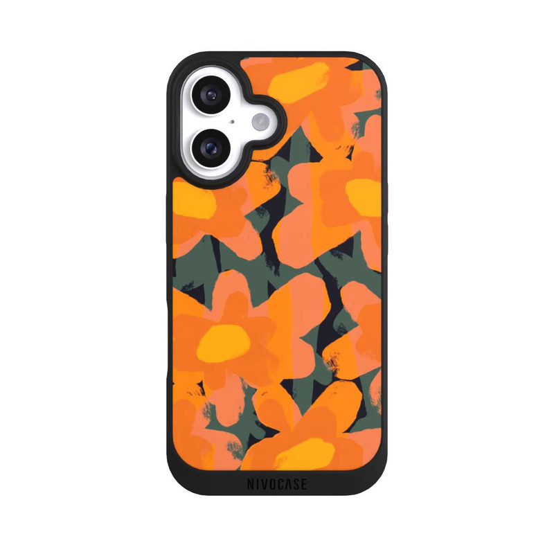 iPhone 16 NIVOpure Blumenwiese Orange
