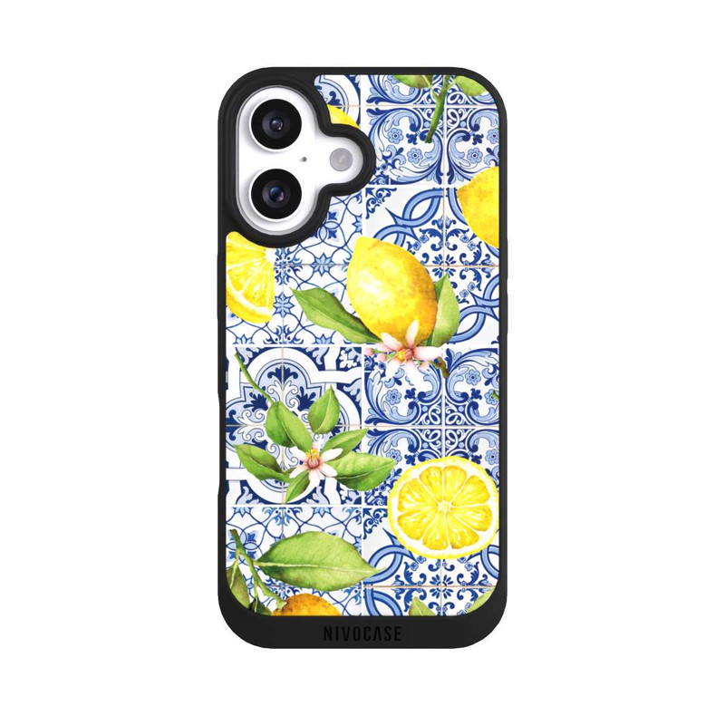 iPhone 16 NIVOpure Griechische Zitronen Muster