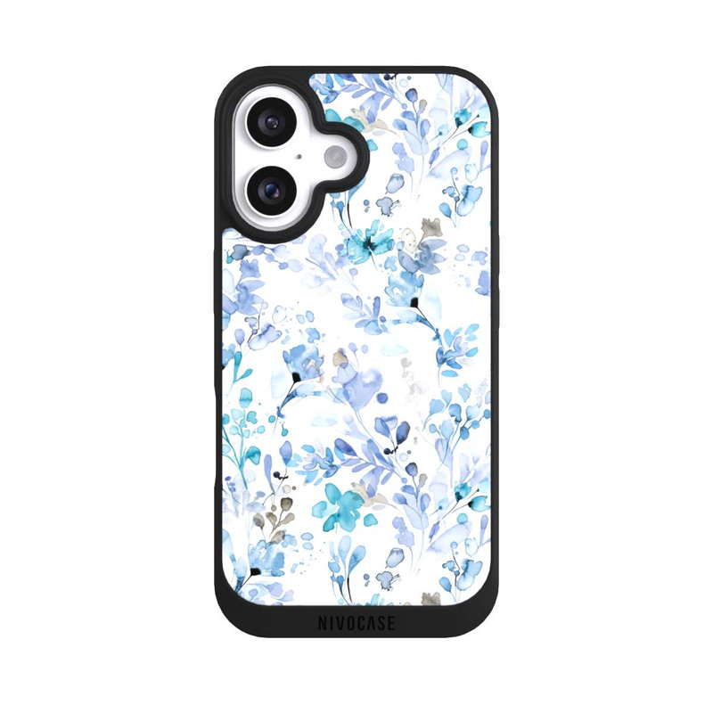 iPhone 16 NIVOpure Frühlingsunkraut blau