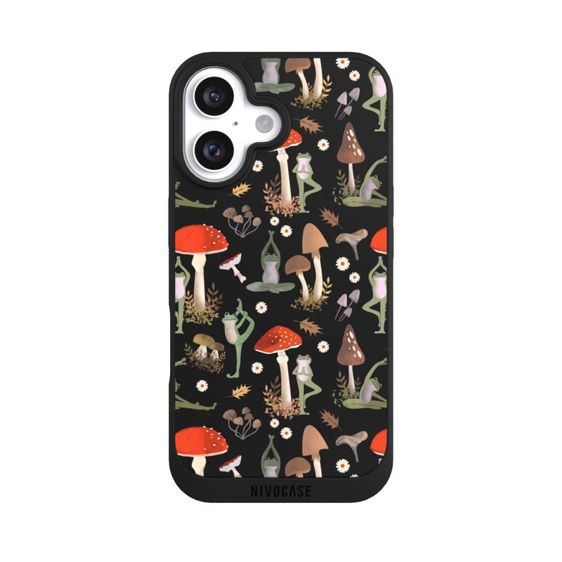 iPhone 16 NIVOpure Yoga-Frösche mit Pilzen