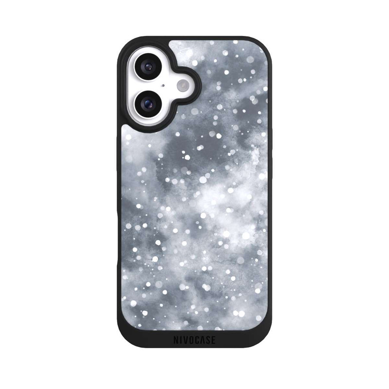 iPhone 16 NIVOpure Abstrakter Winterschneehimmel