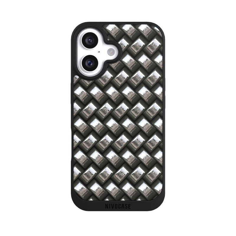 iPhone 16 NIVOpure Glamour Silver Metal
