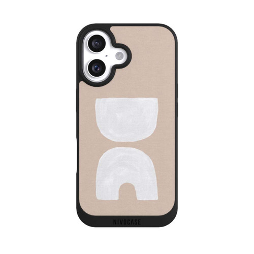 Apple iPhone 16 NIVOpure Moderne Kunst in Braun