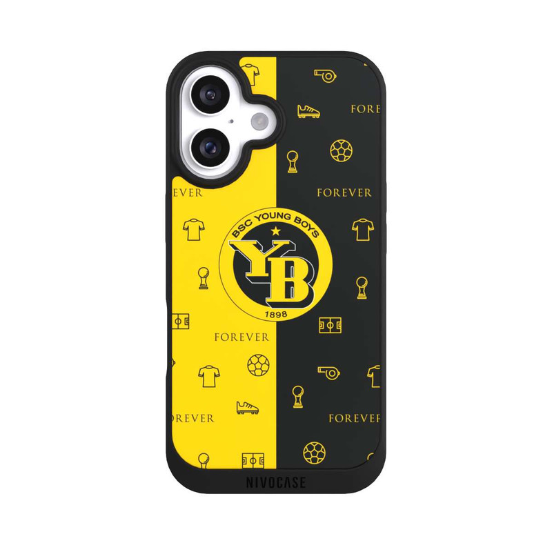 iPhone 16 NIVOpure BSC YB Gelb Schwarz Muster
