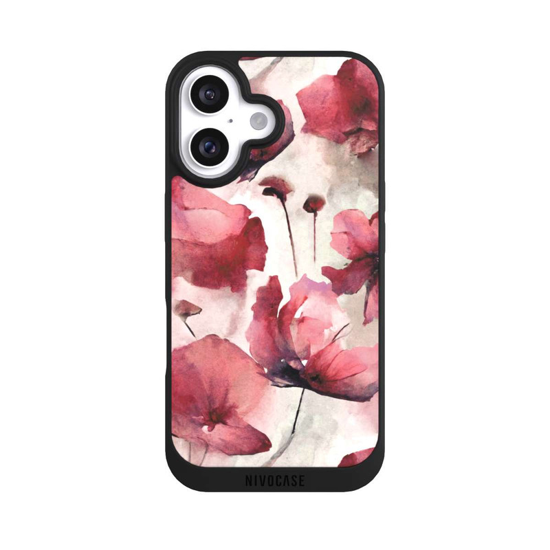 iPhone 16 NIVOpure Wilde Mohnblumen