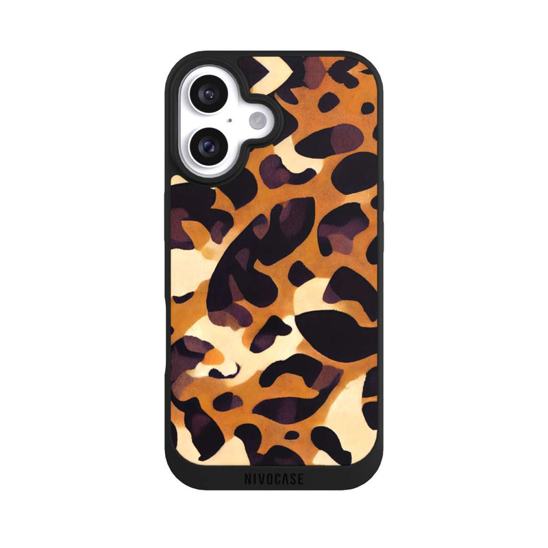 iPhone 16 NIVOpure Leo Pattern hellbraun