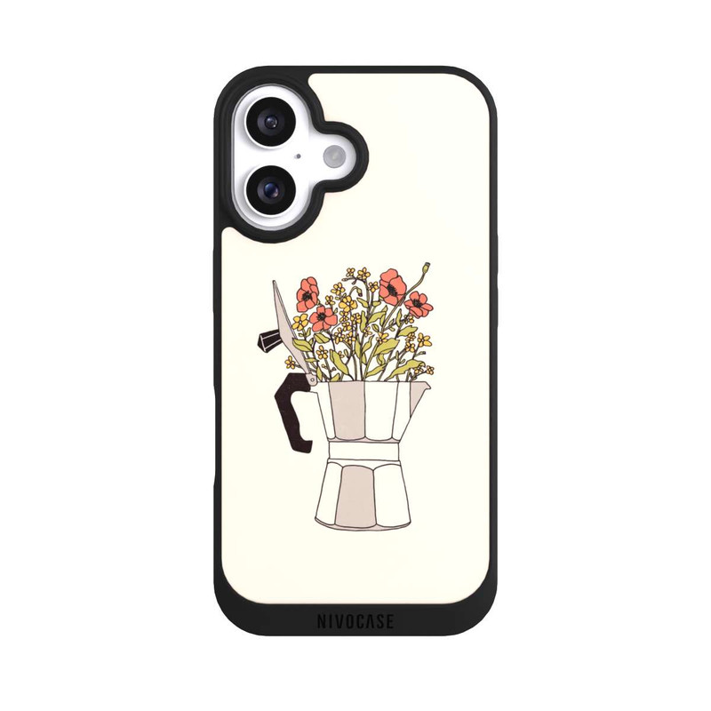 iPhone 16 NIVOpure Moka Blumen