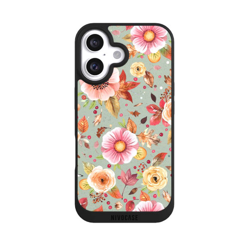 Apple iPhone 16 NIVOpure Autumn Flowers Soft Green