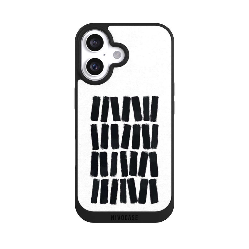 iPhone 16 NIVOpure Coups de pinceau noirs