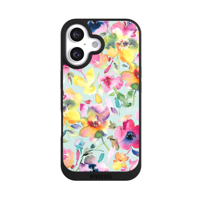 iPhone 16 NIVOpure Künstlerischer Sommer Psychedelic Floral
