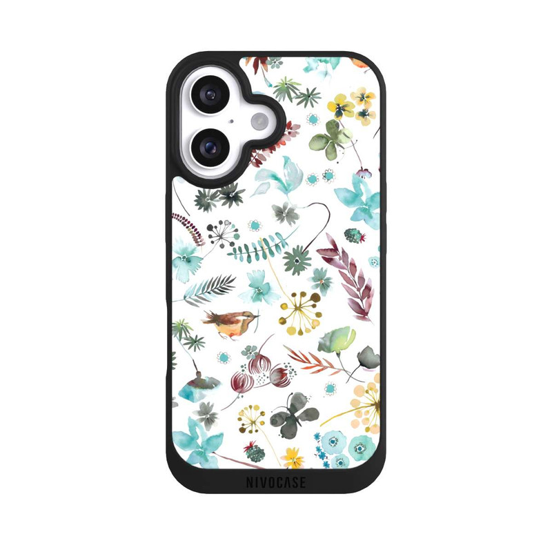 iPhone 16 NIVOpure Botanischer Schmetterling Natur Blau