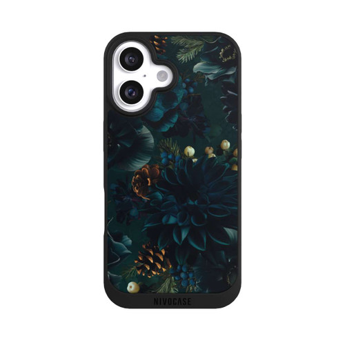 Apple iPhone 16 NIVOpure Flowers Pattern Green and Blue