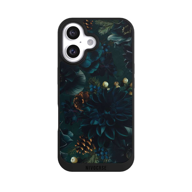 iPhone 16 NIVOpure Flowers Pattern Green and Blue