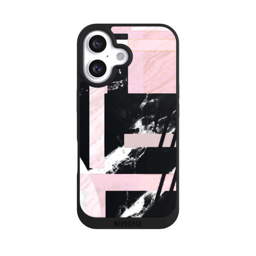 Apple iPhone 16 NIVOpure Rosa Marmor-Collage