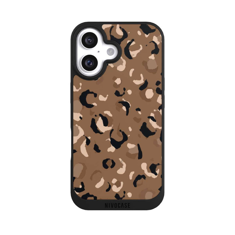 iPhone 16 NIVOpure Leo Muster Braun