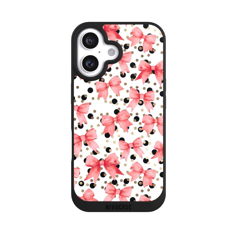 iPhone 16 NIVOpure Red Bows and Polka Dots