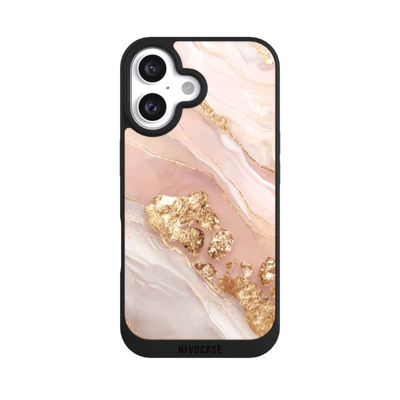 iPhone 16 NIVOpure Eleganz Gold Marmor