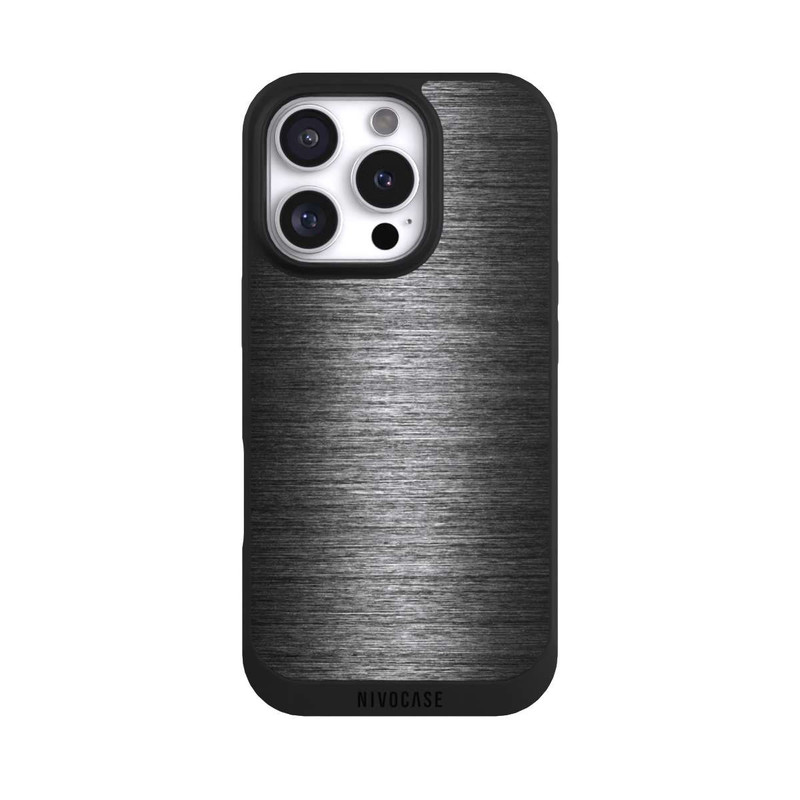 iPhone 16 Pro NIVOpure Metal Look - Anthrazit