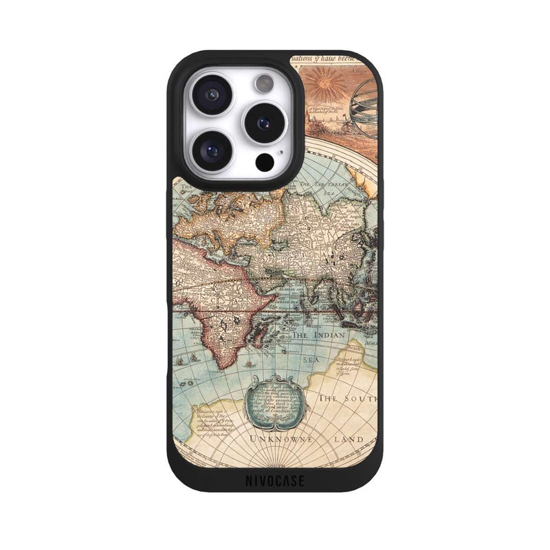 iPhone 16 Pro NIVOpure Carte du Monde Ancienne