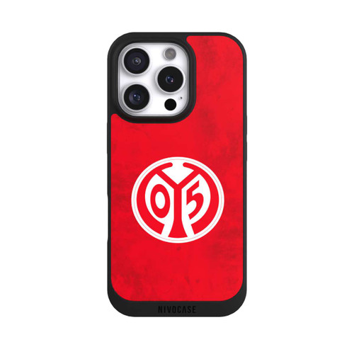 Apple iPhone 16 Pro NIVOpure Mainz 05 Rot Grunge