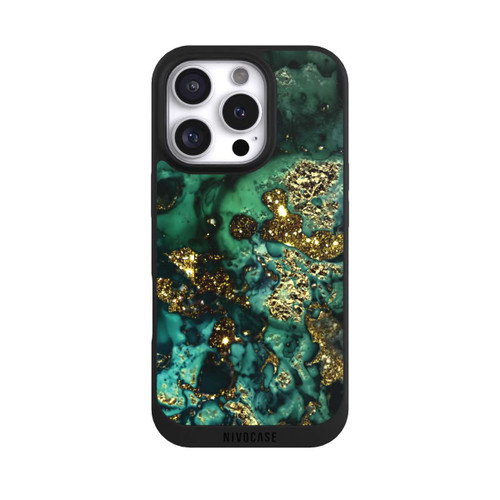 Apple iPhone 16 Pro NIVOpure Marbre Cyan Scintillant