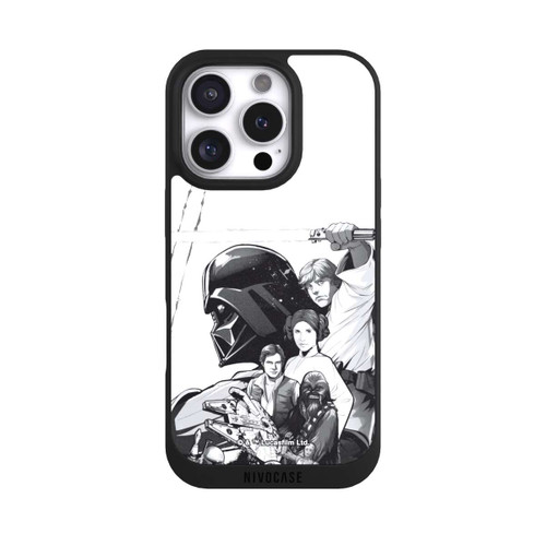 Apple iPhone 16 Pro NIVOpure StarWars Charaktere - Schwarz-Weiß