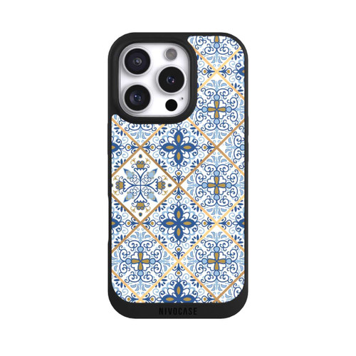 Apple iPhone 16 Pro NIVOpure Mosaik Blau-Gold Look