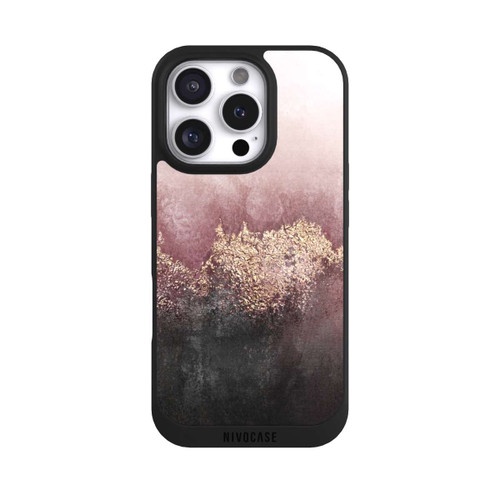 Apple iPhone 16 Pro NIVOpure Pink Sky Dust Gold Print