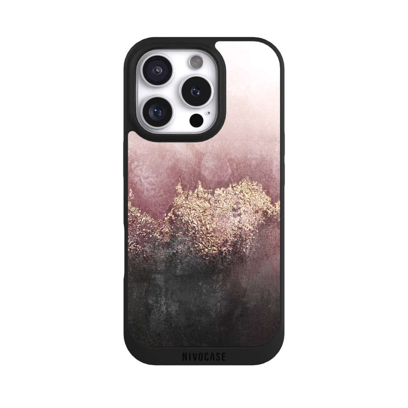 iPhone 16 Pro NIVOpure Pink Sky Dust Gold Print