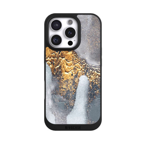 Apple iPhone 16 Pro NIVOpure Concrete Gold Glitter Look