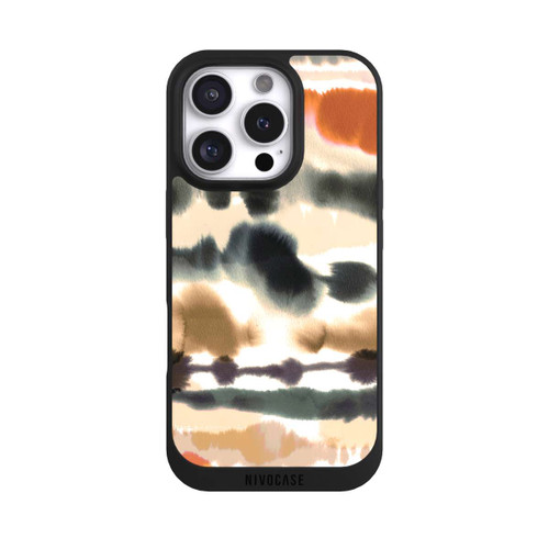 Apple iPhone 16 Pro NIVOpure Lignes d'aquarelle nautique douces orange