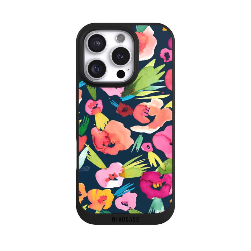 iPhone 16 Pro NIVOpure Fleurs tropicales aquarelles
