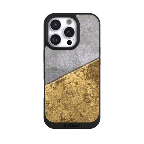 Apple iPhone 16 Pro NIVOpure Aspect béton et or