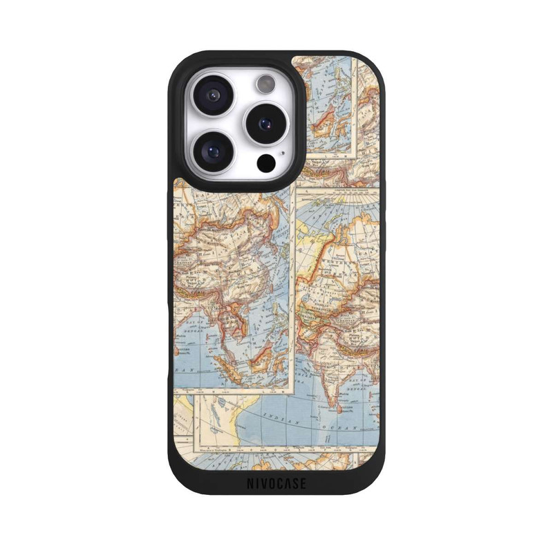 iPhone 16 Pro NIVOpure Carte du monde vintage