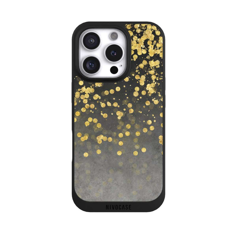 iPhone 16 Pro NIVOpure Pluie glamoureuse dorée