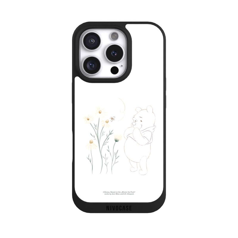 iPhone 16 Pro NIVOpure Winnie Puuh sieht sich Gänseblümchen an