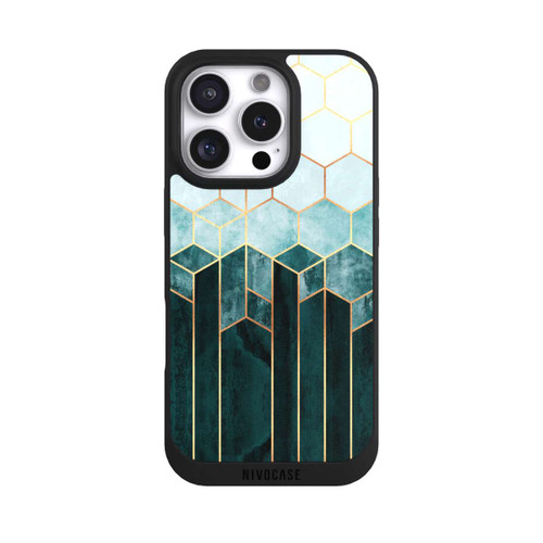 Apple iPhone 16 Pro NIVOpure Teal Hexagons