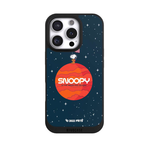 Apple iPhone 16 Pro NIVOpure Snoopy Voyageur de l'espace Orange