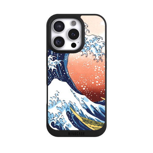Apple iPhone 16 Pro NIVOpure La Grande Vague de Kanagawa Rouge