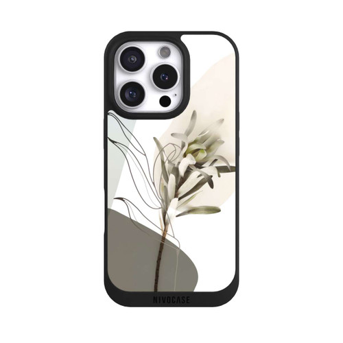 Apple iPhone 16 Pro NIVOpure Boho Line Art Olivgrün