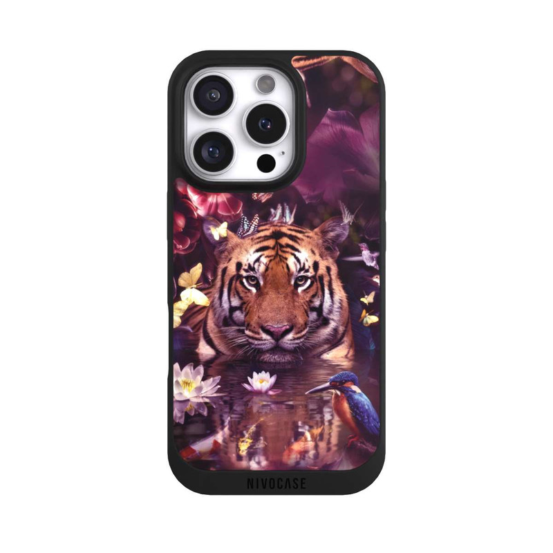 iPhone 16 Pro NIVOpure Tiger Blumenrahmen