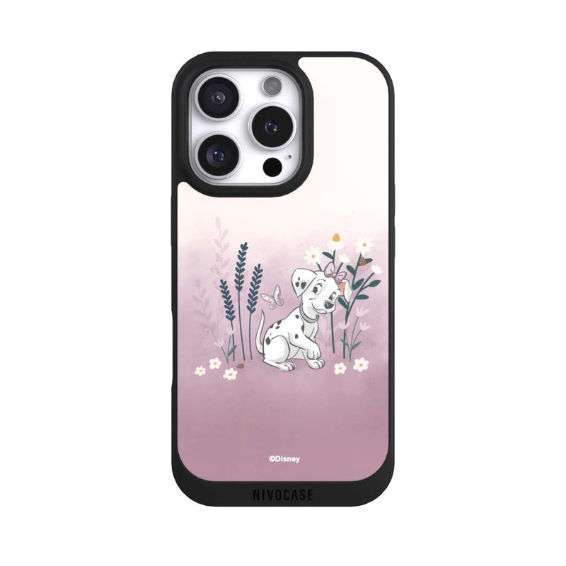 iPhone 16 Pro NIVOpure Les 101 Dalmatiens avec des fleurs